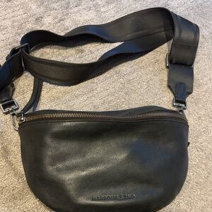 Black Leather Crossbody Bag